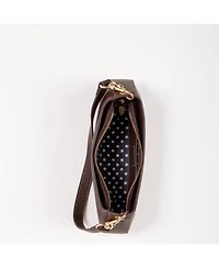 Susu Women's Pebbled Leather Baguette Shoulder Bag East West Crescent Hobo Purse