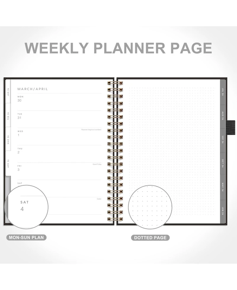 Gnuadz 2026 Planner Daily Weekly Monthly 18-Month 100GSM