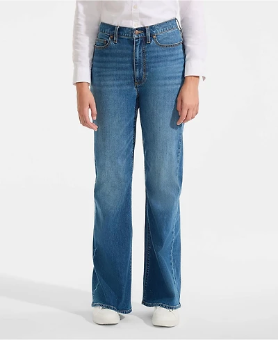 Lands' End Women's Soft Denim High Rise Classic Flare Jeans