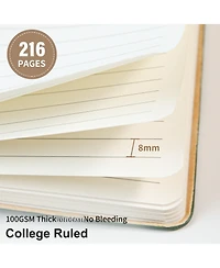 Gnuadz Lined Journal Notebook A5 Pu Leather 216 Pages