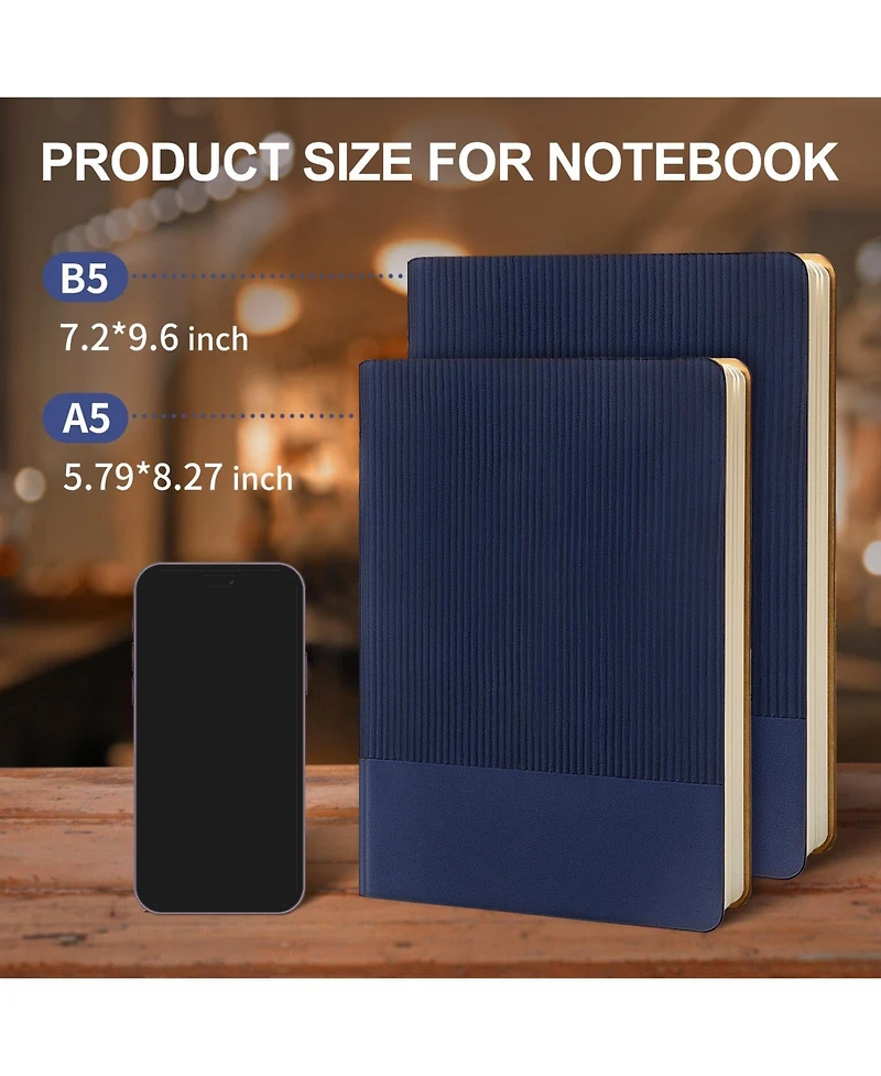 Gnuadz Lined Journal Notebook A5 Pu Leather 216 Pages