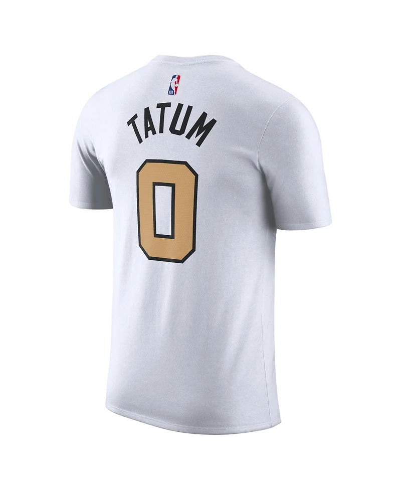 Nike Men's and Women's Jayson Tatum White Boston Celtics 2025/26 City Edition Name & Number T-Shirt