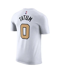 Nike Men's and Women's Jayson Tatum White Boston Celtics 2025/26 City Edition Name & Number T-Shirt