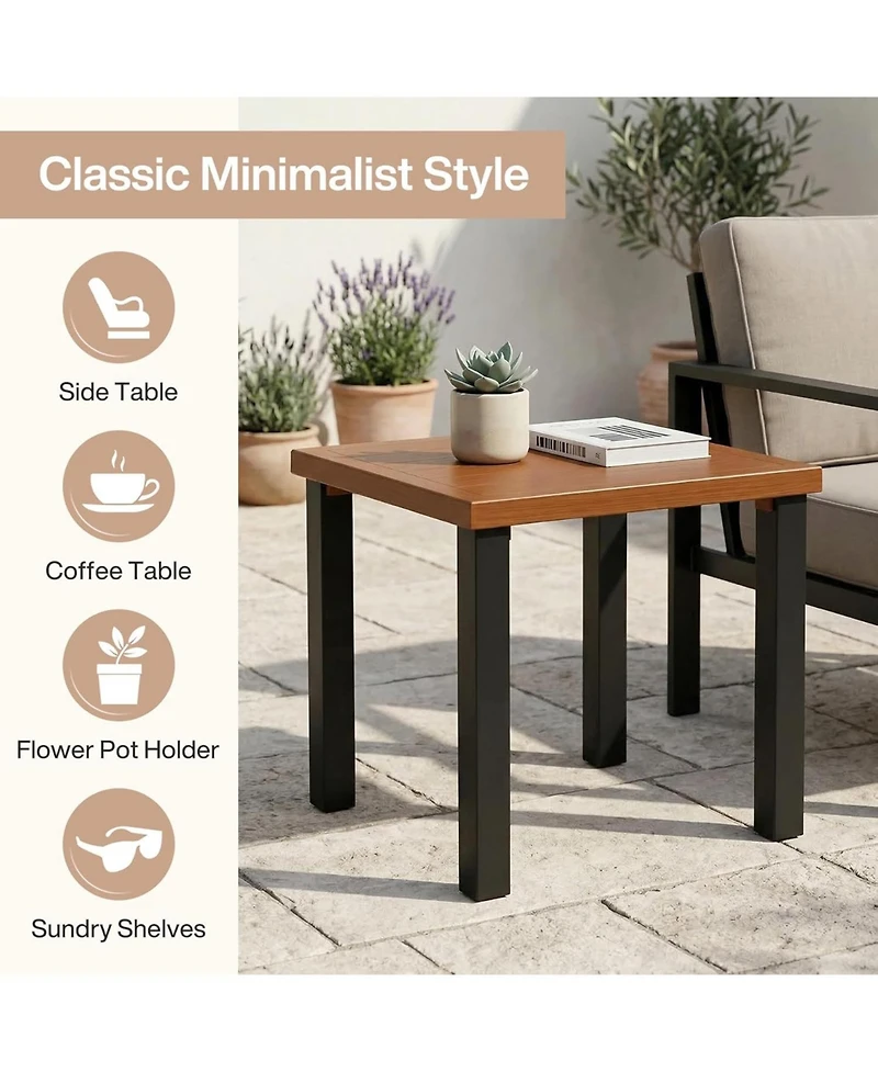 Tribesigns 6-Piece Outdoor Patio Furniture Set with 4 Sofas, 1Side Table and 1 Coffee