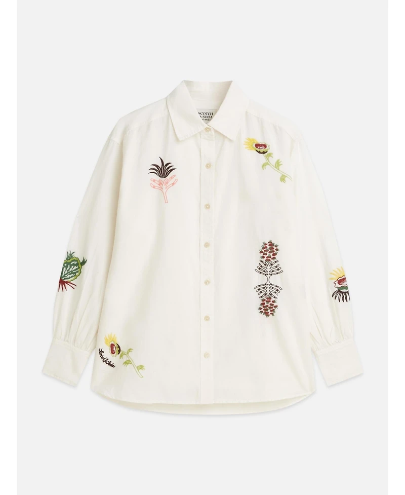 Scotch & Soda Women's Embroidered Girlfriend Shirt