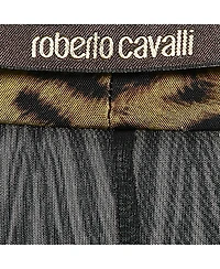 Pre-Owned Roberto Cavalli Women's Leopard Print V-Neck Midi Dress