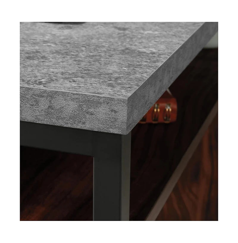 Sauder Market Commons Desk, Rich Walnut finish