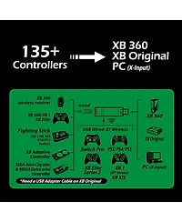Brook Wingman XB2 Wireless Controller Adapter for Xbox 360, Xbox and Pc