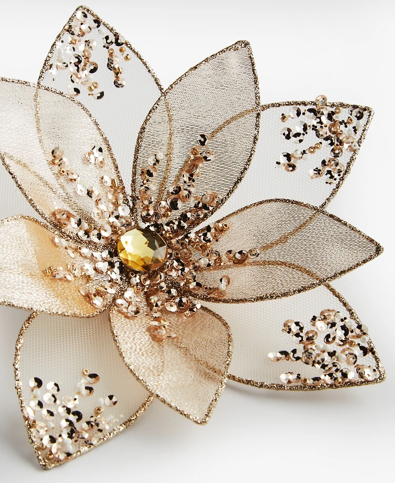 Holiday Lane Jeweled Classics Flower Clip, Macy's Exclusive