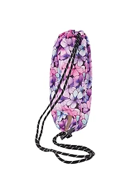 Deux par Deux Little Girl Floral Durable Lightweight Drawstring Bag