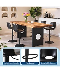 Gaomon Adjustable Bar Stools Set of 2, Heavy Duty Height Adjustable Bar Chairs