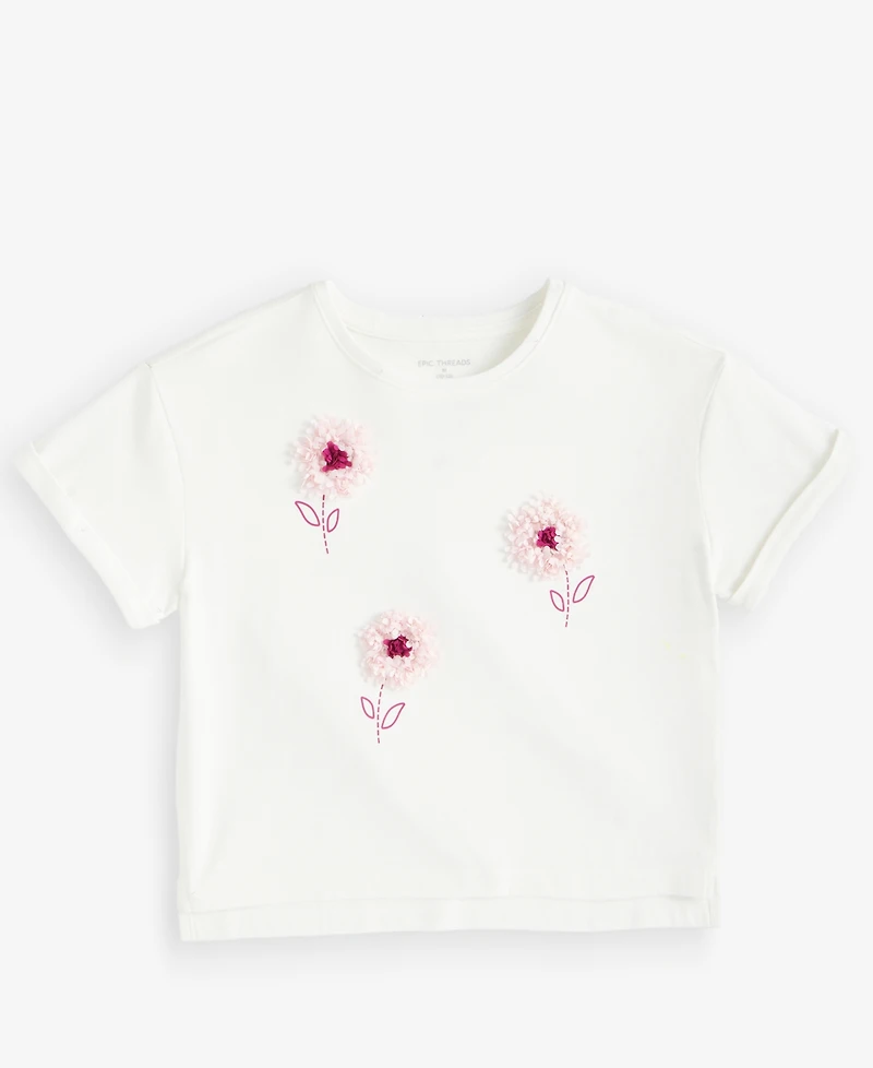 Epic Threads Girls' Xs-xl Flower Boxy T-Shirt, Macy's Exclusive