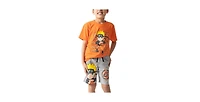 Naruto Boys Shippuden Chibi T-shirts Graphic Tee And Shorts Set