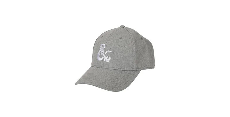 Dungeons & Dragons Men's Embroidered Logo Gray Traditional Adjustable Hat