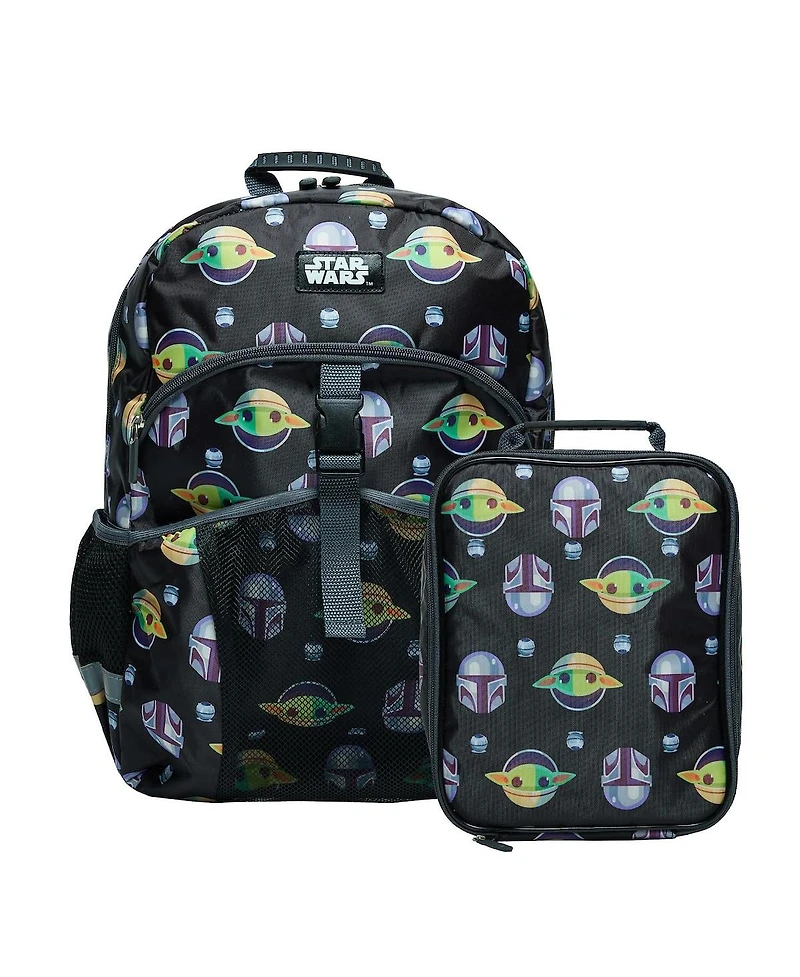 Star Wars: The Mandalorian and Grogu 2-Piece 16" Kids Backpack and Lunch Box Set For School And Travel