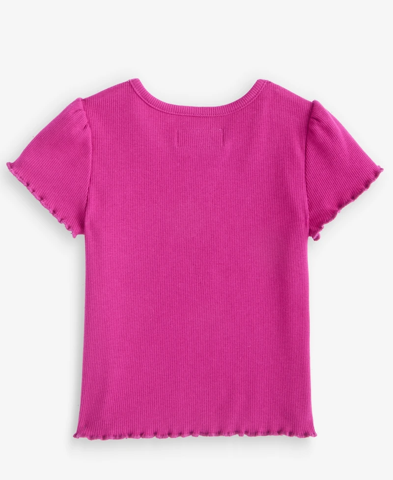 Epic Threads Toddler Girls' 12M-5T Puff-Sleeve Ribbed T-Shirt, Macy's Exclusive