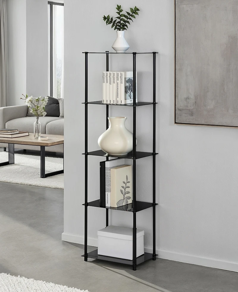 Convenience Concepts 15.75" Glass Designs2Go Classic 5 Tier Tower