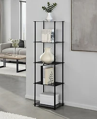 Convenience Concepts 15.75" Glass Designs2Go Classic 5 Tier Tower