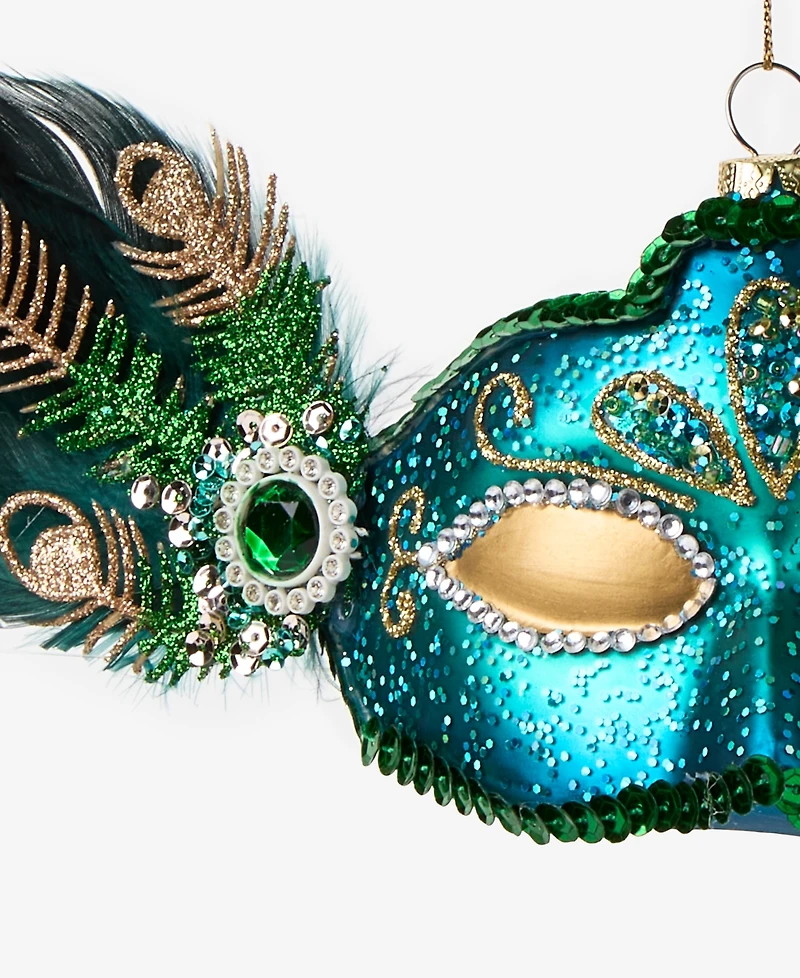 Holiday Lane Peacock Masquerade Mask Ornament, Macy's Exclusive