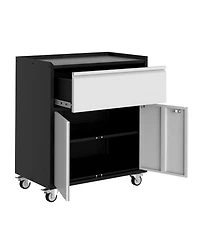 Gaomon Heavy Duty Lockable Rolling Metal Storage Cabinet with 1 Drawer and 2 Doors for Home Office, Workshop