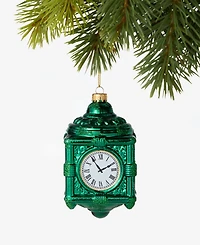 Holiday Lane Marshall Fields Green Clock Ornament, Macy's Exclusive