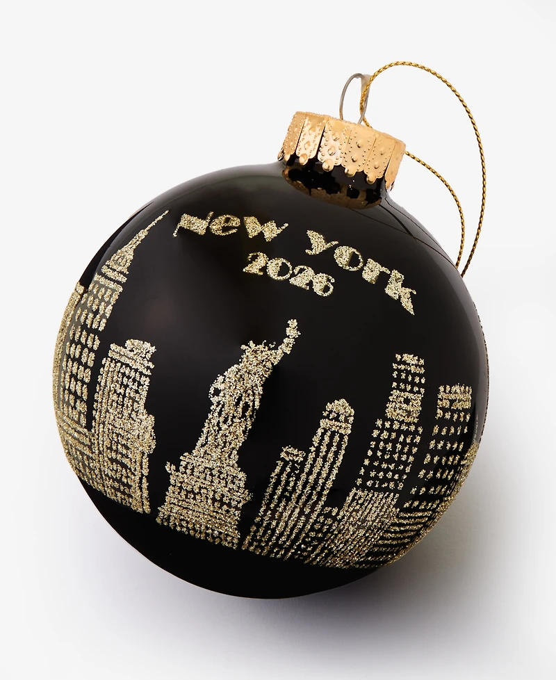 Holiday Lane New York City Skyline On Black Ornament, Exclusively at Macy's