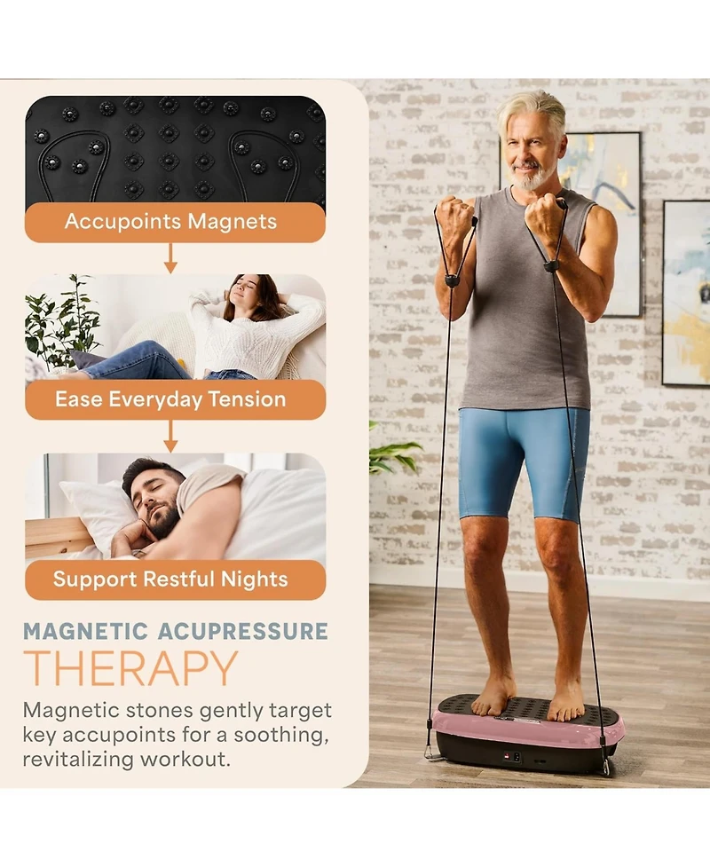 LifePro Compact Vibration Plate Exercise Machine, Mini Full Body Vibration Platform for Lymphatic Drainage & Pain Relief