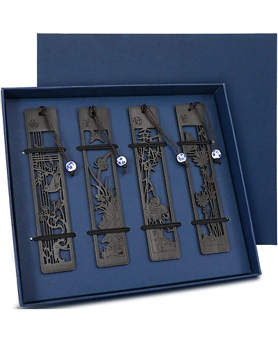 Gnuadz Wooden Bookmarks Vintage Carving Hollow Gifts