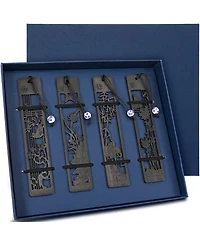 Gnuadz Wooden Bookmarks Vintage Carving Hollow Gifts
