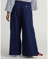 Universal Standard Women's Plus Denim Wide Leg Pant