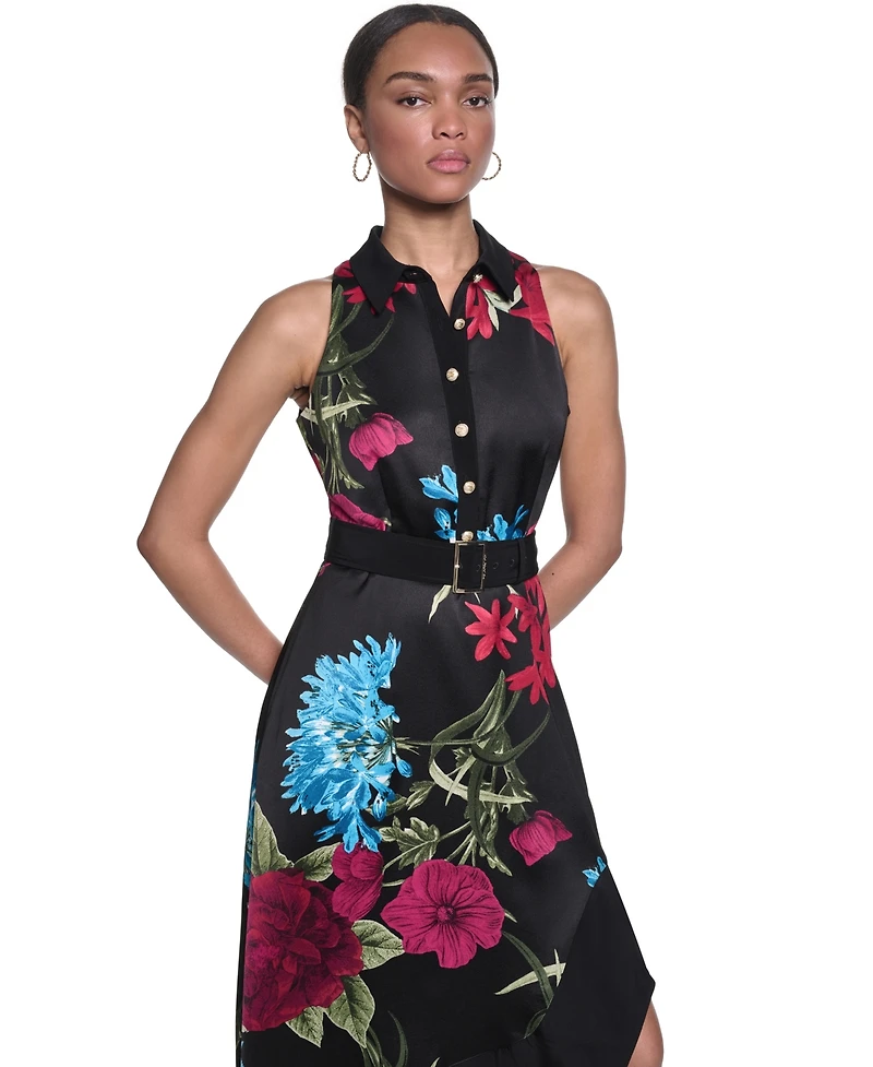 Karl Lagerfeld Paris Women's Printed Midi Dress