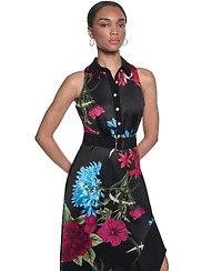 Karl Lagerfeld Paris Women's Printed Midi Dress