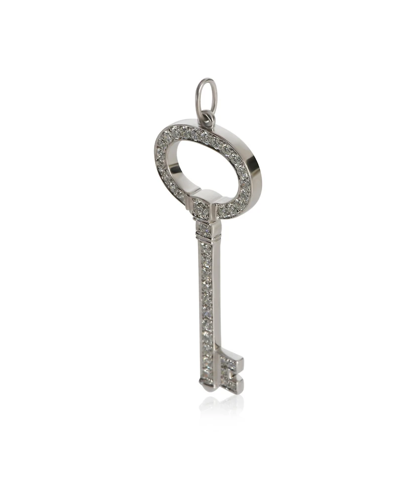 Pre-Owned Tiffany & Co Platinum Diamond Oval Key Pendant