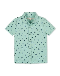 Hope and Henry Little Big Boys' Organic Short Sleeve Pique Shirt