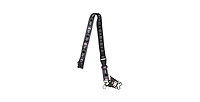 Kuromi Hearts & Skulls Black Lanyard With Character Charm