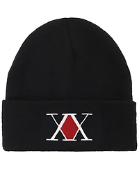 Hunter X Hunter Men's Embroidered Logo Black Cuff Beanie.
