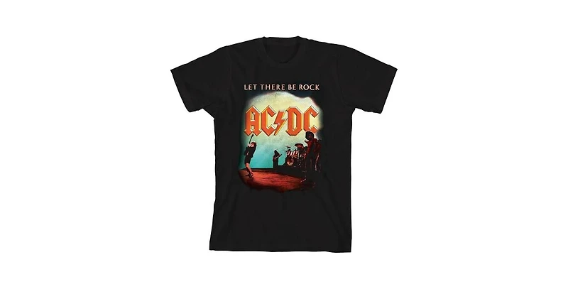 Ac/Dc Boys Youth Rock Let There Be Classic Vintage Acdc Shirt Graphic Tee-xl