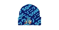Sonic the Hedgehog Men's Sonic Flat Embroidery Blue Aop Jacquard Acrylic Knit Beanie