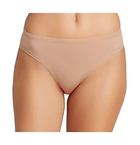 Lands' End Women's Lands End Bikini True Solutions Light Weight Microfiber Basics 3 Pack Panties, Clay/Navy/Blk, X-Large