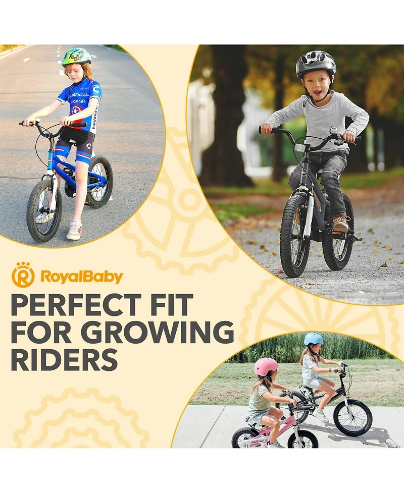 RoyalBaby Freestyle Outdoor Kid's Bicycle with Training Wheels, 12 Inch