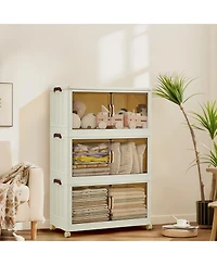 homfan Layers Stackable Plastic Storage Bin with Lid