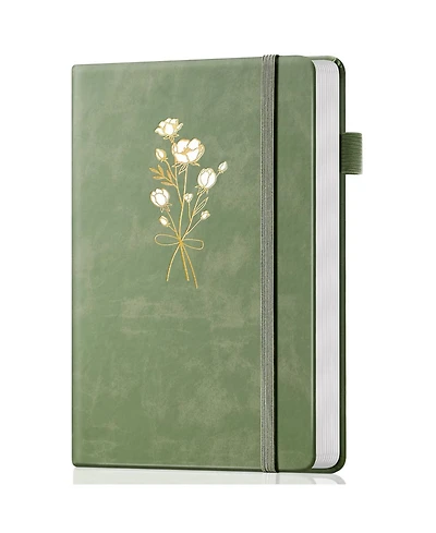 Gnuadz Women Leather Journal Flower Diary College Ruled