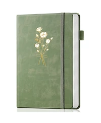 Gnuadz Women Leather Journal Flower Diary College Ruled