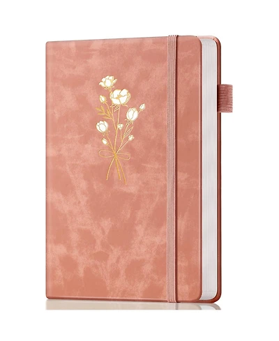 Gnuadz Women Leather Journal Flower Diary College Ruled