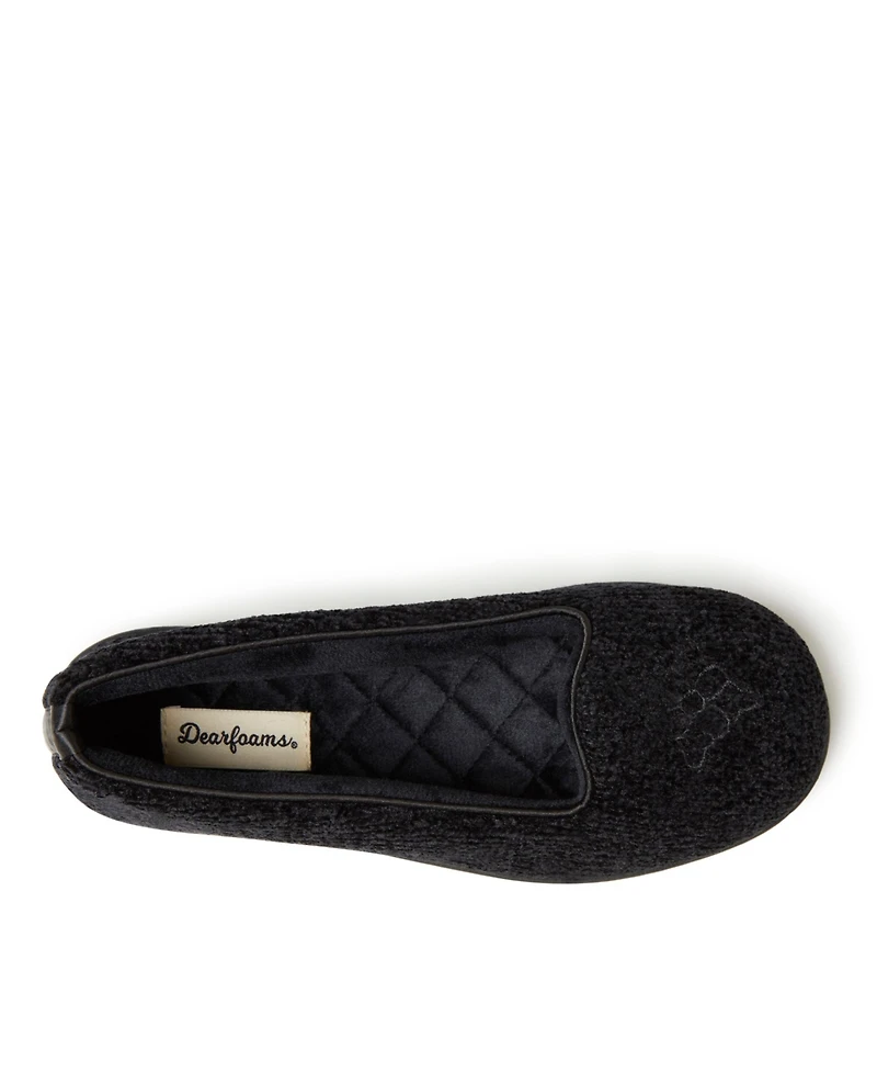 Dearfoams Women's Rebecca Chenille Closed Back Slipper, Online Only