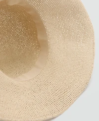 Mango Women's Natural Fiber Bucket Hat