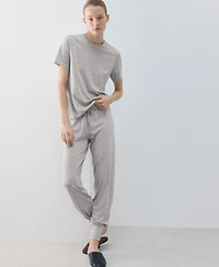Mango Women's Lyocell Cotton Short-Sleeve T-Shirt