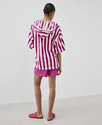 Mango Women's Striped Terry Cotton Sweatshirt