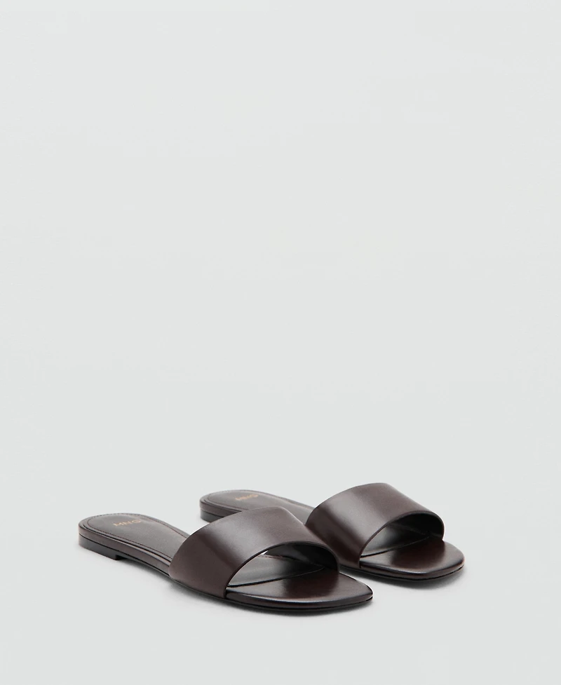 Mango Women's Flat Leather Sandals