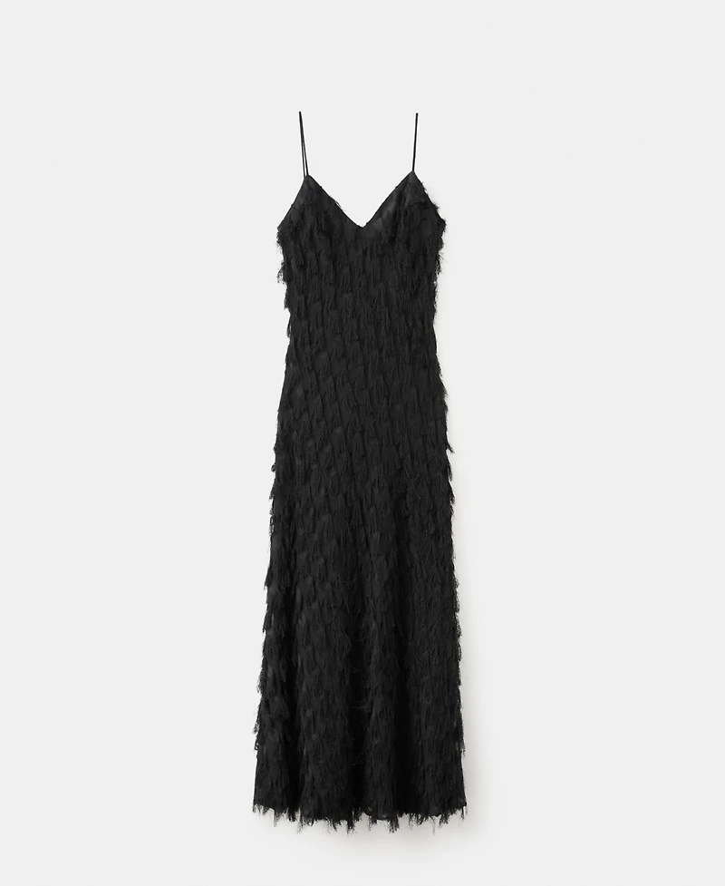 Mango Women's Long Frayed Dress